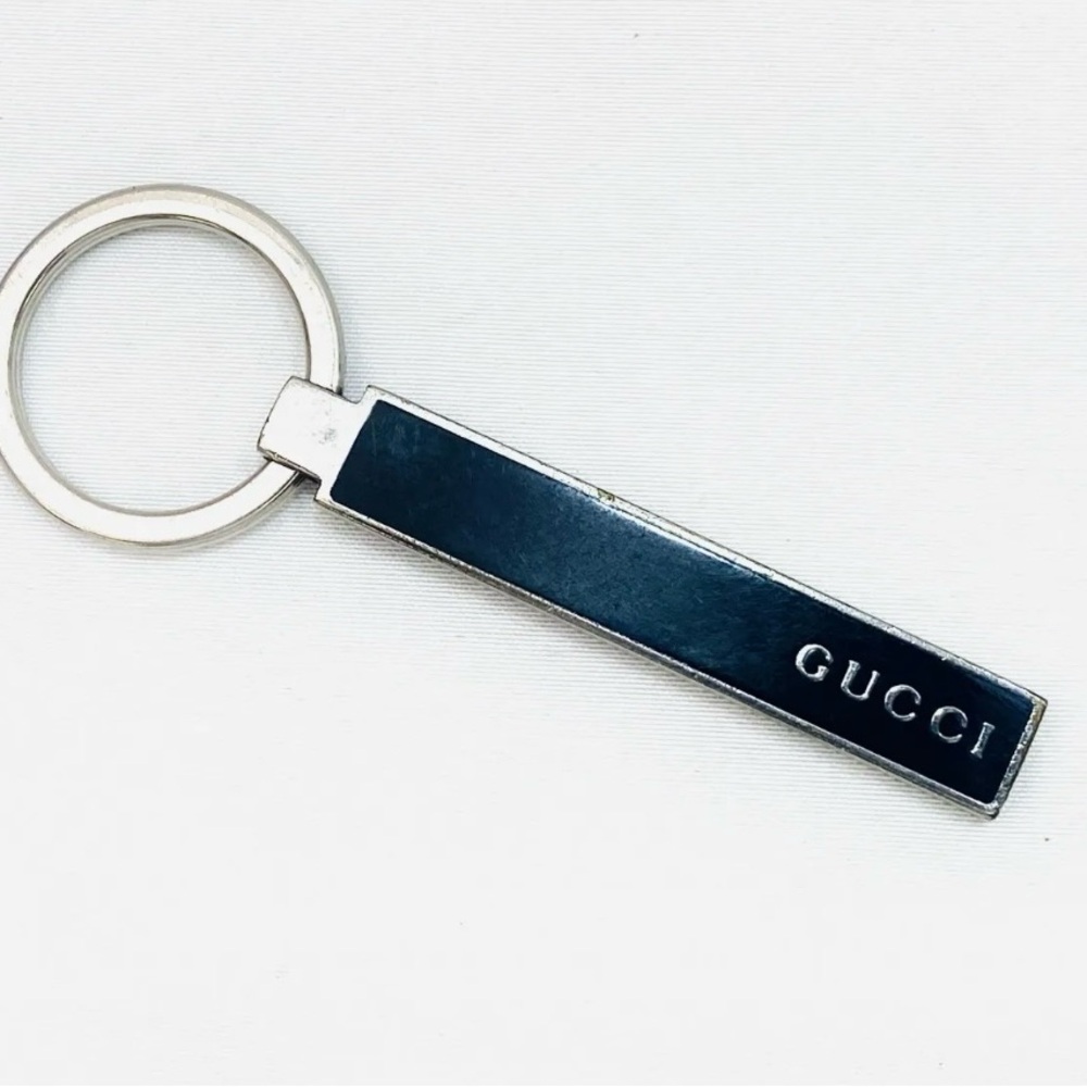 Gucci Black and Silver Key Holder